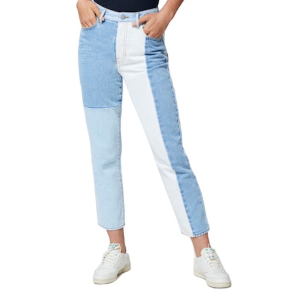 PacSun Hopper Patch Blue Mom Jeans